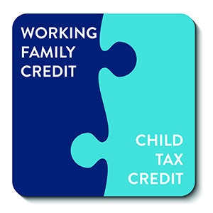Two puzzle pieces: one with "Working Family Credit" and the other "Child Tax Credit"